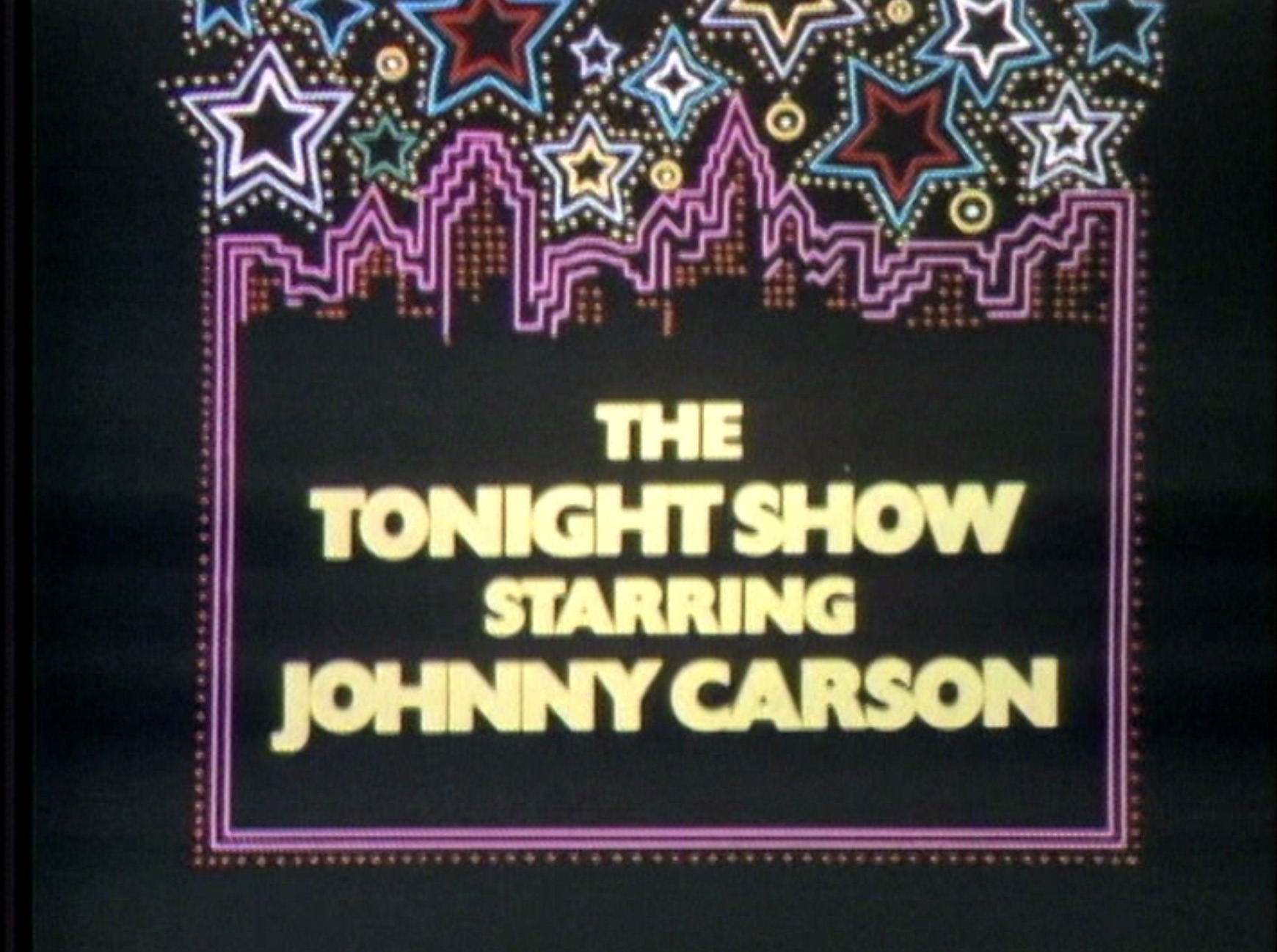 “The Tonight Show Starring Johnny Carson” title card.